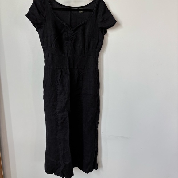 Eddie Bauer Y2K Linen Short Sleeve Dress Size 8 - Picture 1 of 10